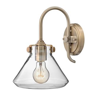 ELSTEAD Congress HK-CONGRESS1-A-BC 1 Light Clear Glass Wall Light - Brushed Caramel