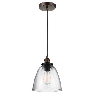 ELSTEAD Baskin FE-BASKIN-P-B-BR 1 Light Pendant - Aged Brass/Dark Weathered Zinc