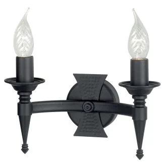 ELSTEAD SAXON SAX2 BLK 2Lt Wall Light