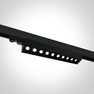 ONE LIGHT 65024T/B/W Ampares czarny naświetlacz track z regulacą +-45°COB 3000K 10x5W