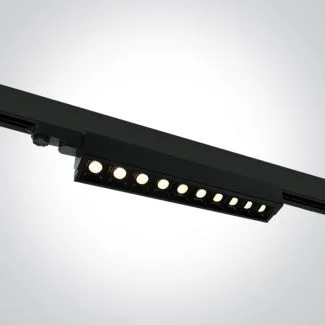 ONE LIGHT 65024T/B/W Ampares czarny naświetlacz track z regulacą +-45°COB 3000K 10x5W