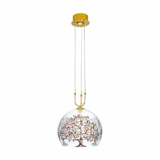 KOLARZ 0392.31+1L.3.AL.MT LUNA lampa wisząca złoto 24K