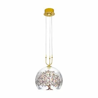 KOLARZ 0392.31+1L.3.AL.MT LUNA lampa wisząca złoto 24K