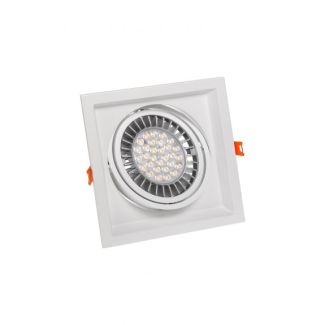 SPECTRUMLED SLIP002007 Oczko sufitowe MDD MAXI UNO GU10 X 1 AR111 250V IP20 186x186x43mm BIAŁY