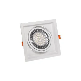 SPECTRUMLED SLIP002007 Oczko sufitowe MDD MAXI UNO GU10 X 1 AR111 250V IP20 186x186x43mm BIAŁY