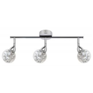 CANDELLUX 93-67647 BOLO LISTWA 3X6W LED SMD GŁÓWKA OKRĄGŁA 1E Z PRZEGUBEM KLOSZ WYMIENNY KD SYSTEM CHROM/BEZBARWNY