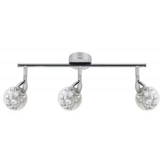 CANDELLUX 93-67647 BOLO LISTWA 3X6W LED SMD GŁÓWKA OKRĄGŁA 1E Z PRZEGUBEM KLOSZ WYMIENNY KD SYSTEM CHROM/BEZBARWNY