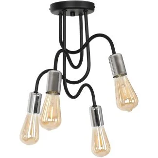 LUMINEX 8072 plafon Dow black/chrome 4