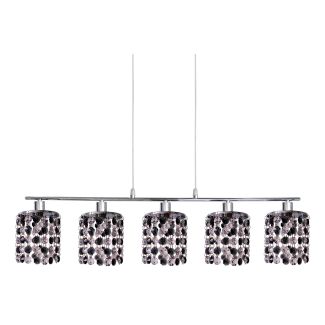 CANDELLUX 35-35724 ROYAL ZWIS 5X40W G9 CHROM+KRYSZTAŁKI CZARNE
