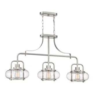 ELSTEAD Trilogy QZ-TRILOGY-ISLE-BN 3 Light Island Pendant - Brushed Nickel