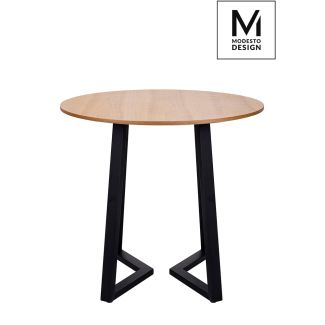 Modesto Design B-15 MODESTO stół TAVOLO FI 80 dąb - blat MDF, podstawa metalowa