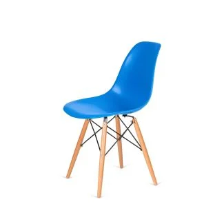 KING HOME K-130.BLUE.11.DSW Krzesło DSW WOOD niebieski.11 - polipropylen, podstawa bukowa