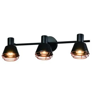 CANDELLUX 93-82572 NERIA LAMPA SUFITOWA LISTWA CZARNY 3X40W E14 KLOSZ ZŁOTY