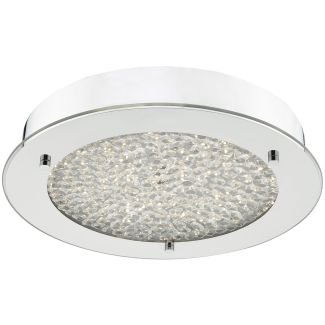 DAR PET5250 PETA FLUSH POL CHROME CLEAR GLASS LED IP44