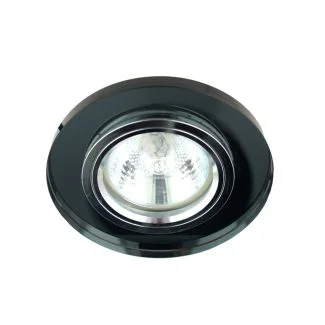 CANDELLUX 2230491 SS-15 CH/BK MR16 CHROM oczko sufitowe lampa sufitowa STAŁA OKRĄGŁA SZKŁO CZARNE