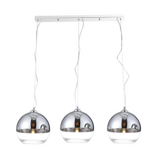 AZZARDO AZ3103 IRIS 3 LINE CHROME DECORATIVE PENDANT CHROME