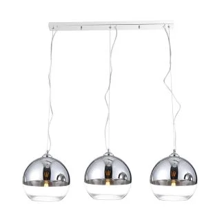 AZZARDO AZ3103 IRIS 3 LINE CHROME DECORATIVE PENDANT CHROME