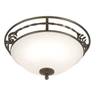 ELSTEAD PEMBROKE PB/F/A BLK/GOLD Flush Mount