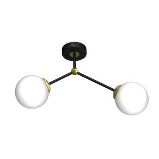 MILAGRO MLP7459 Lampa sufitowa JOY BLACK / GOLD 2xE14