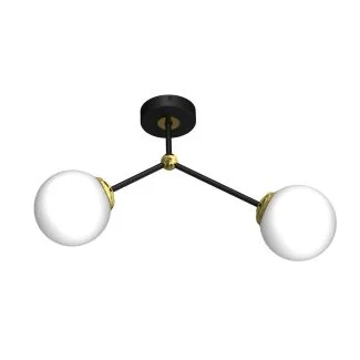 MILAGRO MLP7459 Lampa sufitowa JOY BLACK / GOLD 2xE14