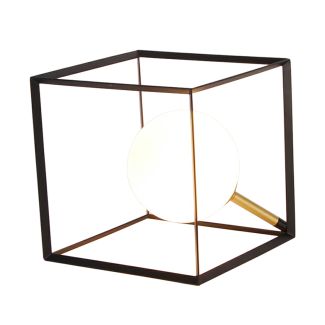 CANDELLUX 50501049 LAMPA STOŁOWA WEERT 1 CZARNY ZŁOTY 20x20x20