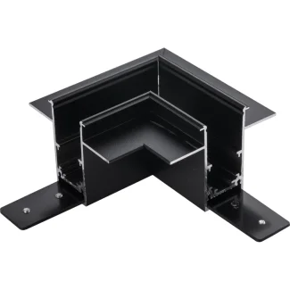 ANTIGO Łącznik L podtynkowy szynoprzewodu magnetycznego Komatsu 48V - Czarny 6509