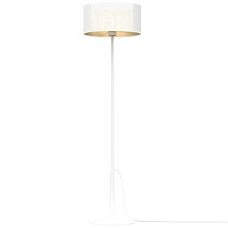 LUMINEX 5272 oprawa przenośna Loft shade lampa podłogowa biały złoty