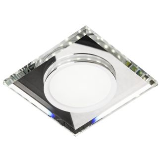 CANDELLUX 2263885 SSP-22 CH/TR+WH 8W LED 230V RING LED BIAŁY oczko sufitowe lampa sufitowa STAŁA KWADRATOWA SZKŁO TRANSPARENTNE