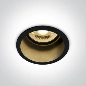 ONE LIGHT 10105D8/B/B Ormos czarny wpust z oprawką GU10 MR16 50W dark light