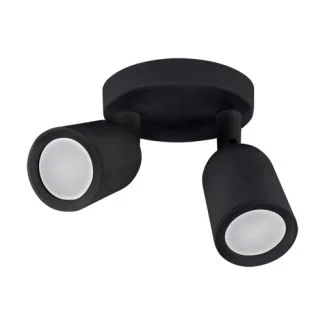 IDEUS 3985 BOGNA GU10 2C BLACK Oprawa ścienno-sufitowa