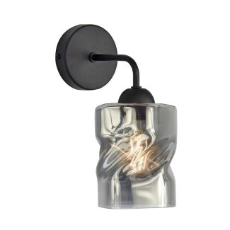 CANDELLUX 21-00125 FELIS LAMPA KINKIET CZARNY 1X60W E27 KLOSZ DYMIONY