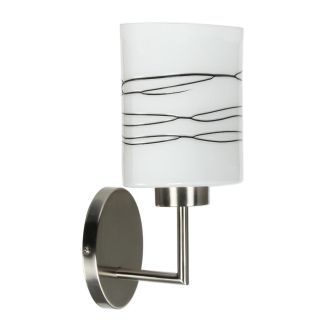 CANDELLUX 21-10363 VISOLA KINKIET 1X60W E27 NIKIEL MAT/BRĄZOWE PASKI