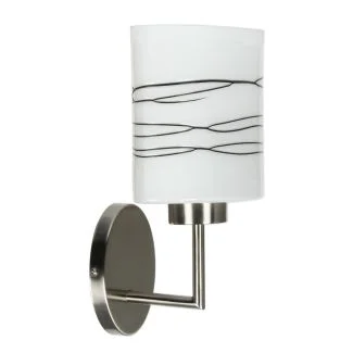 CANDELLUX 21-10363 VISOLA KINKIET 1X60W E27 NIKIEL MAT/BRĄZOWE PASKI
