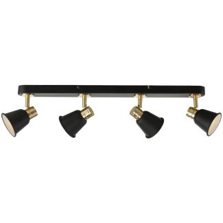 DAR FRY8454 FRY 4LT BAR PLATE BLACK ROSE GOLD GU10 LED INC