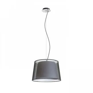 RENDL R12483 ESPLANADE wisząca czarna/biała chrom 230V E27 42W
