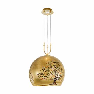 KOLARZ 0392.31+1L.3.AL.MU LUNA lampa wisząca złoto 24K