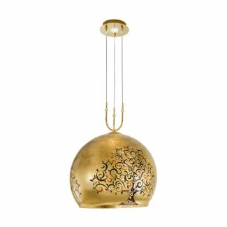 KOLARZ 0392.31+1L.3.AL.MU LUNA lampa wisząca złoto 24K