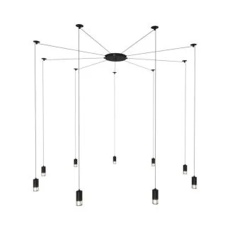 Step into Design XT005-9P Lampa wisząca LINEA-9 czarna