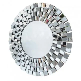 ARTEHOME AH-14TM098 Lustro okrągłe Eris 100cm w stylu glamour w lustrzanej ramie