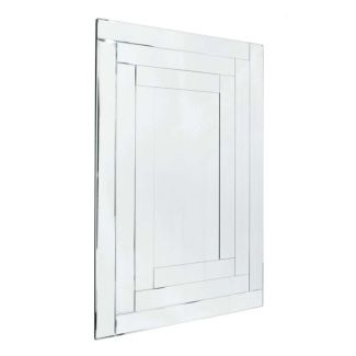 ARTEHOME AH-HJA12215L Lustro prostokątne Penelopa 80/120cm w stylu glamour z ramą z lustrzanych fragmentów o delikatnej fazie