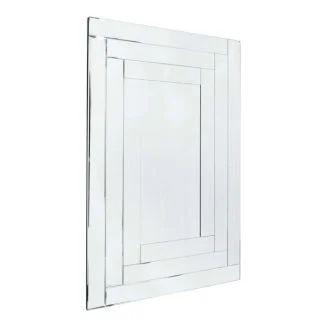 ARTEHOME AH-HJA12215L Lustro prostokątne Penelopa 80/120cm w stylu glamour z ramą z lustrzanych fragmentów o delikatnej fazie