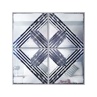 ARTEHOME AHJ1801-1 Zestaw Luster kwadratowych Galena 160/160 cm niepospolite o frezowanej powierzchni 4 sztuki
