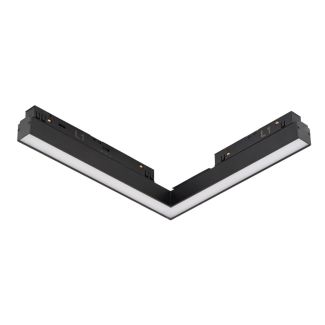 AZZARDO AZ6244 ALFA SAGA TRACK MAGNETIC 2LINE CORNER A 24W CCT SWITCH DIM BK