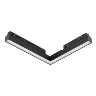 AZZARDO AZ6244 ALFA SAGA TRACK MAGNETIC 2LINE CORNER A 24W CCT SWITCH DIM BK