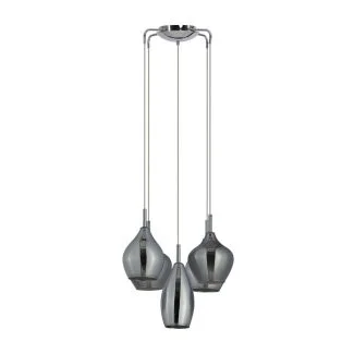 AZZARDO 2285-5P-CH / AZ0722 Amber milano (chrome) Lampa wisząca