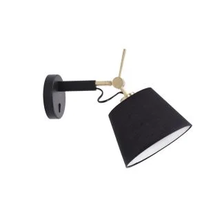 AZZARDO AZ4185 ZYTA WALL XS BK/GO ZFBK lampa ścienna czarny,złoty,czarny