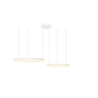 AZZARDO AZ4977 HALO PENDANT 80+60 CCT WH + pilot lampa wisząca biały
