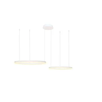 AZZARDO AZ4977 HALO PENDANT 80+60 CCT WH + pilot lampa wisząca biały
