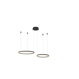 AZZARDO AZ4978 HALO PENDANT 80+60 CCT BK + pilot lampa wisząca czarny