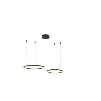 AZZARDO AZ4978 HALO PENDANT 80+60 CCT BK + pilot lampa wisząca czarny